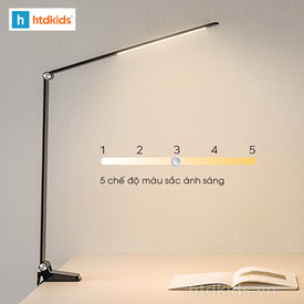 Đèn học chống cận đế kẹp HTDkids LDL05-5 (có cổng sạc USB)